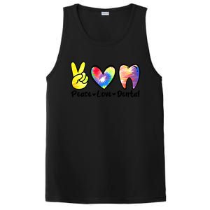 Peace Love Dental Gift Assistant Hygienist Dentist Gift PosiCharge Competitor Tank