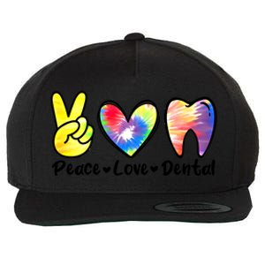 Peace Love Dental Gift Assistant Hygienist Dentist Gift Wool Snapback Cap