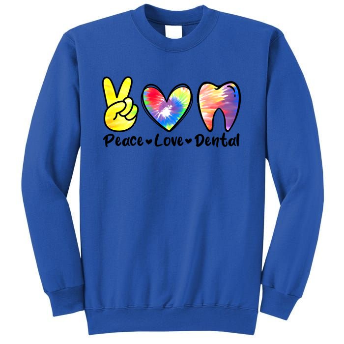 Peace Love Dental Gift Assistant Hygienist Dentist Gift Sweatshirt