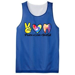 Peace Love Dental Gift Assistant Hygienist Dentist Gift Mesh Reversible Basketball Jersey Tank