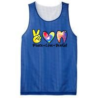 Peace Love Dental Gift Assistant Hygienist Dentist Gift Mesh Reversible Basketball Jersey Tank