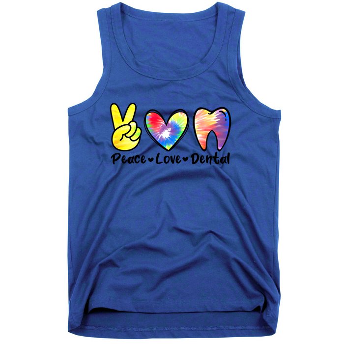 Peace Love Dental Gift Assistant Hygienist Dentist Gift Tank Top