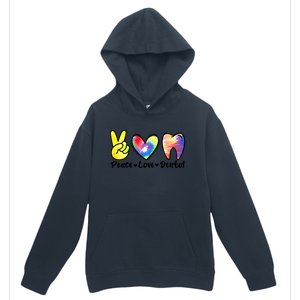 Peace Love Dental Gift Assistant Hygienist Dentist Gift Urban Pullover Hoodie