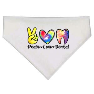 Peace Love Dental Gift Assistant Hygienist Dentist Gift USA-Made Doggie Bandana