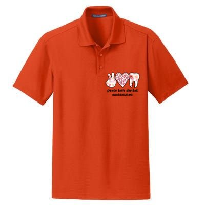 Peace Love Dental Assistant Best Dental Assistant Great Gift Dry Zone Grid Polo