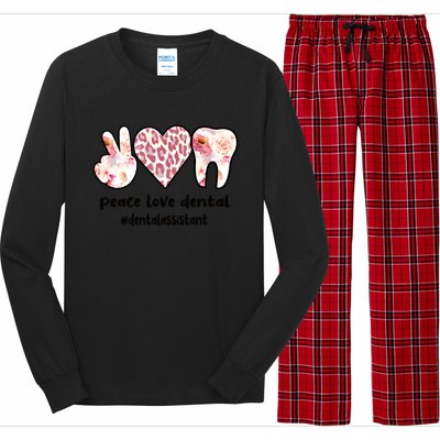 Peace Love Dental Assistant Best Dental Assistant Great Gift Long Sleeve Pajama Set