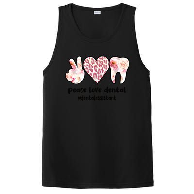 Peace Love Dental Assistant Best Dental Assistant Great Gift PosiCharge Competitor Tank