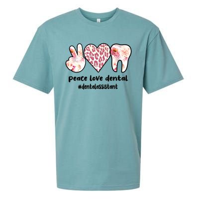 Peace Love Dental Assistant Best Dental Assistant Great Gift Sueded Cloud Jersey T-Shirt