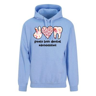 Peace Love Dental Assistant Best Dental Assistant Great Gift Unisex Surf Hoodie