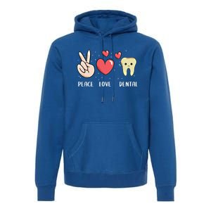 Peace Love Dental Dentistry Quote For Dentist Assistant Gift Premium Hoodie