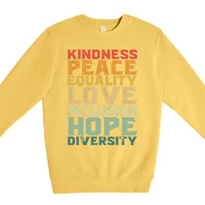 Peace Love Diversity Inclusion Equality Black History Month Premium Crewneck Sweatshirt