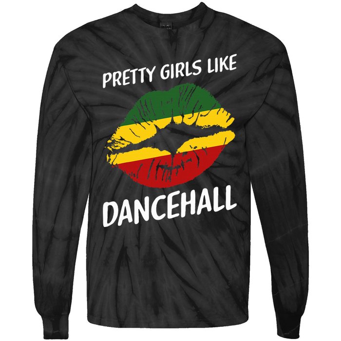 Pretty Like Dancehall Jamaican Girl Jamaica Tie-Dye Long Sleeve Shirt