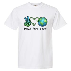 Peace Love Earth Day Recycle Garment-Dyed Heavyweight T-Shirt