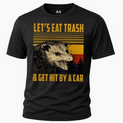 Possum LetS Eat Trash And Get Hit By A Car Cooling Performance Crew T-Shirt