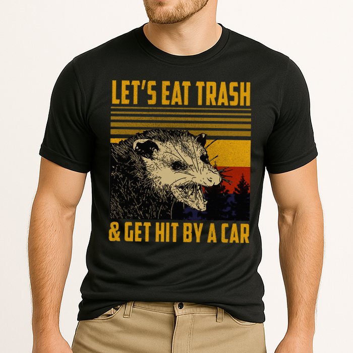 Possum LetS Eat Trash And Get Hit By A Car Cooling Performance Crew T-Shirt