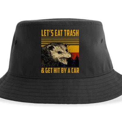 Possum LetS Eat Trash And Get Hit By A Car Sustainable Bucket Hat