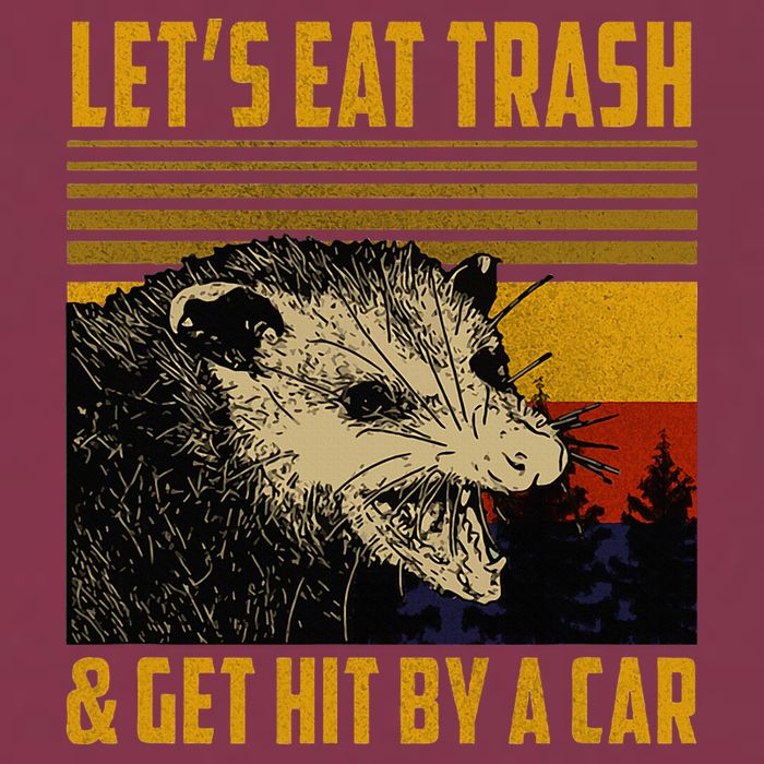 Possum LetS Eat Trash And Get Hit By A Car 16oz Travel Tumbler