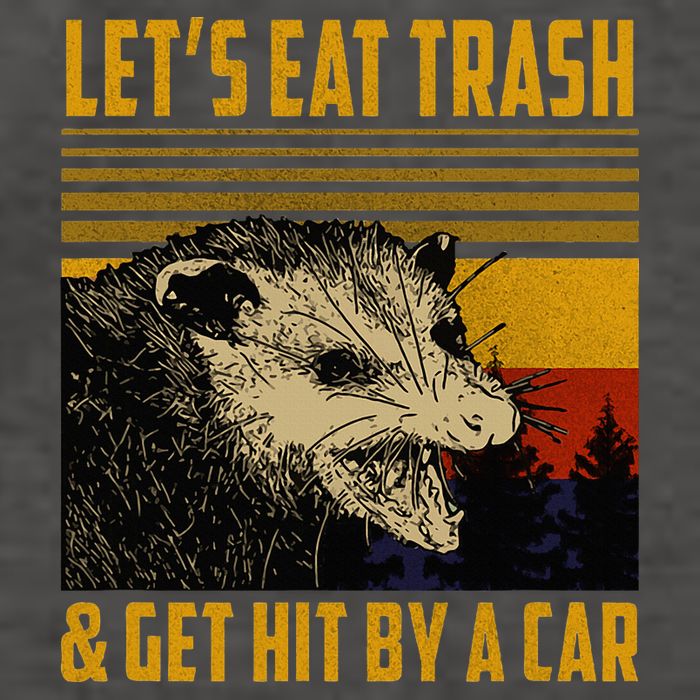 Possum LetS Eat Trash And Get Hit By A Car Vector Backpack