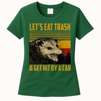 Possum LetS Eat Trash And Get Hit By A Car Womens T-Shirt