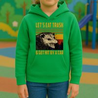 Possum LetS Eat Trash And Get Hit By A Car Kids Hoodie