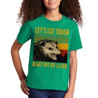 Possum LetS Eat Trash And Get Hit By A Car Kids T-Shirt