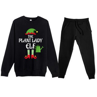 Plant Lady Elf Family Matching Group Christmas Premium Crewneck Sweatsuit Set