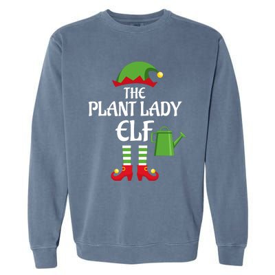 Plant Lady Elf Family Matching Group Christmas Garment-Dyed Sweatshirt