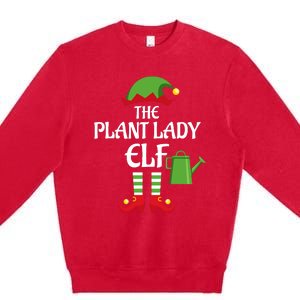 Plant Lady Elf Family Matching Group Christmas Premium Crewneck Sweatshirt