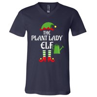 Plant Lady Elf Family Matching Group Christmas V-Neck T-Shirt