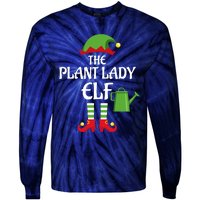 Plant Lady Elf Family Matching Group Christmas Tie-Dye Long Sleeve Shirt