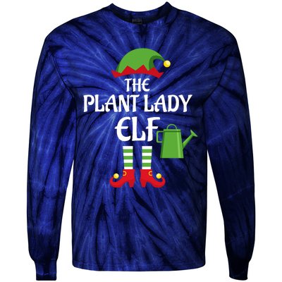 Plant Lady Elf Family Matching Group Christmas Tie-Dye Long Sleeve Shirt