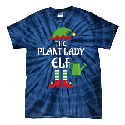 Plant Lady Elf Family Matching Group Christmas Tie-Dye T-Shirt