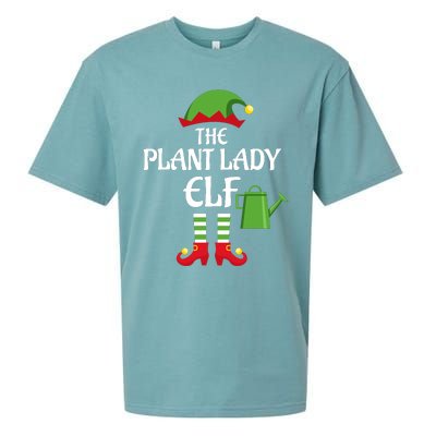 Plant Lady Elf Family Matching Group Christmas Sueded Cloud Jersey T-Shirt