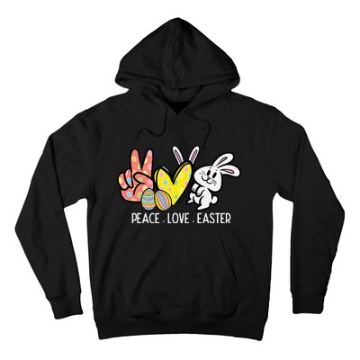 Peace Love Easter Bunny Cute Rabbit Spring Hoodie