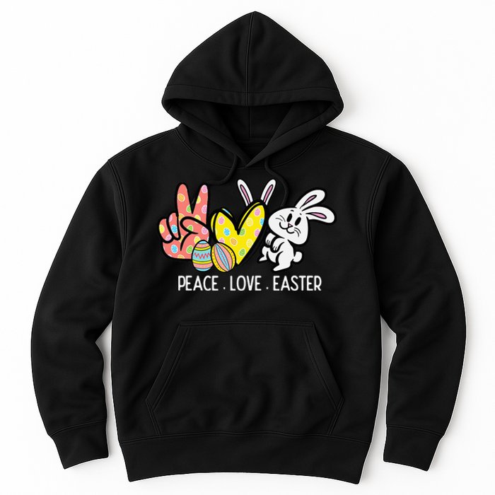 Peace Love Easter Bunny Cute Rabbit Spring Hoodie