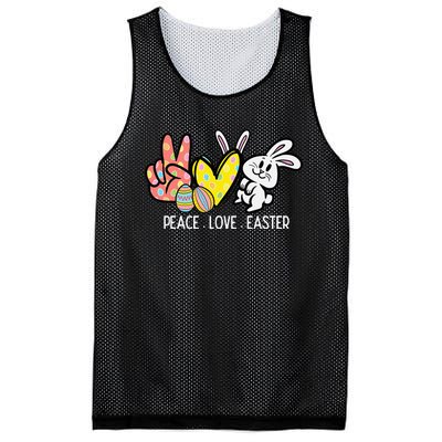 Peace Love Easter Bunny Cute Rabbit Spring Mesh Reversible Basketball Jersey Tank