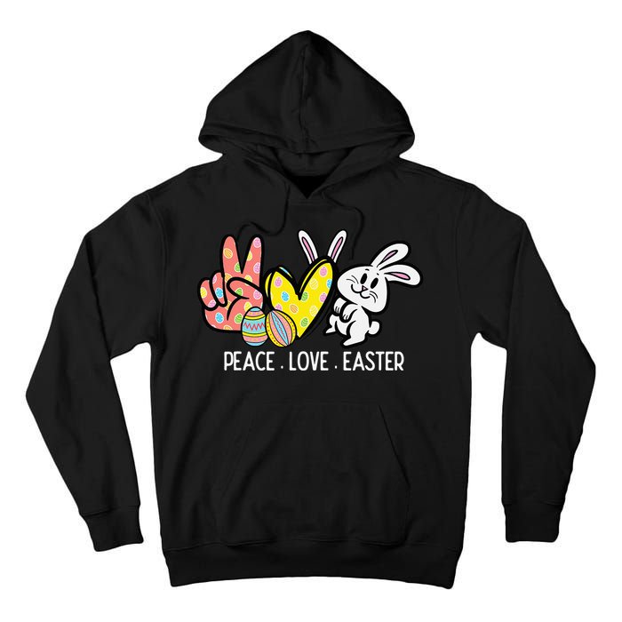 Peace Love Easter Bunny Cute Rabbit Spring Tall Hoodie