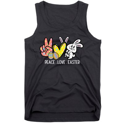 Peace Love Easter Bunny Cute Rabbit Spring Tank Top