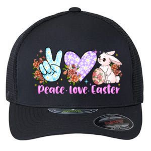 Peace Love Easter Day Gift Easter Egg Floral Flexfit Unipanel Trucker Cap