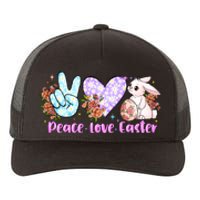 Peace Love Easter Day Gift Easter Egg Floral Yupoong Adult 5-Panel Trucker Hat