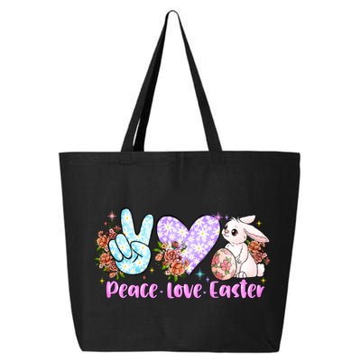 Peace Love Easter Day Gift Easter Egg Floral 25L Jumbo Tote