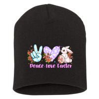 Peace Love Easter Day Gift Easter Egg Floral Short Acrylic Beanie