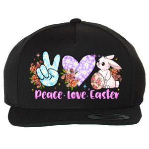 Peace Love Easter Day Gift Easter Egg Floral Wool Snapback Cap