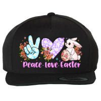 Peace Love Easter Day Gift Easter Egg Floral Wool Snapback Cap