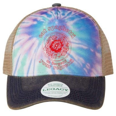 Pasta Lover Eat The Spaghetti To Forgetti Your Regretti Legacy Tie Dye Trucker Hat