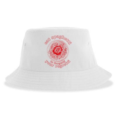 Pasta Lover Eat The Spaghetti To Forgetti Your Regretti Sustainable Bucket Hat