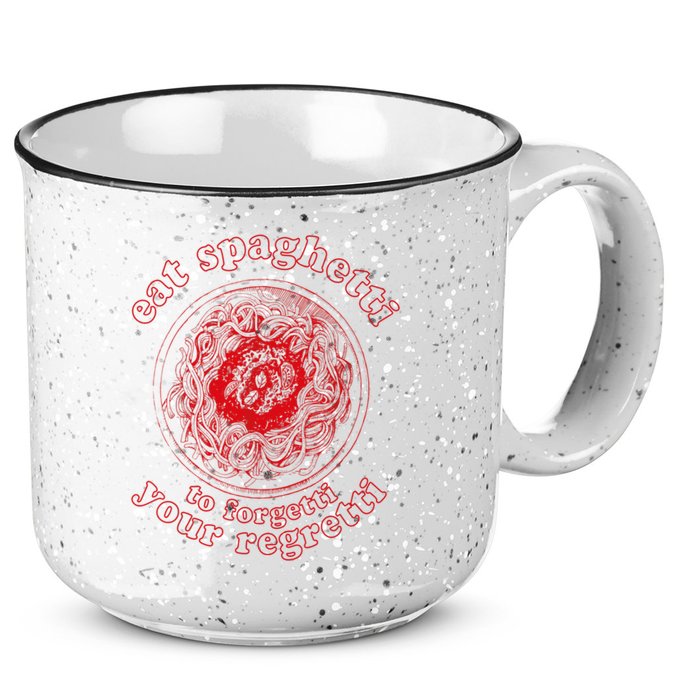Pasta Lover Eat The Spaghetti To Forgetti Your Regretti 15oz Campfire Ceramic Mug