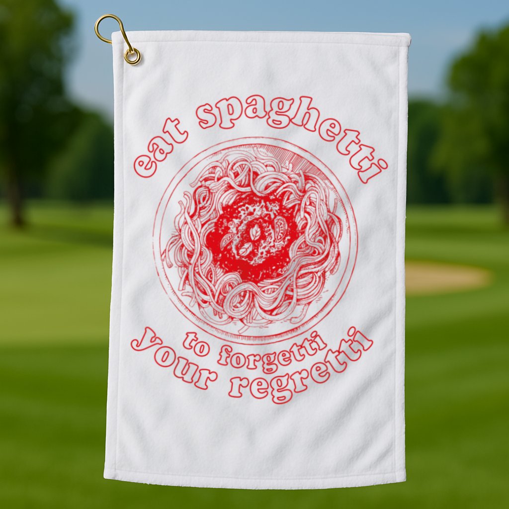 Pasta Lover Eat The Spaghetti To Forgetti Your Regretti Golf Towel