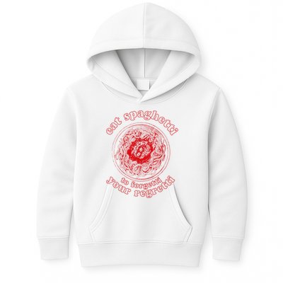 Pasta Lover Eat The Spaghetti To Forgetti Your Regretti Kids Hoodie
