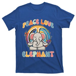 Peace Love Elephant Hippie Yoga Funny Boar Meditation Humor Gift T-Shirt